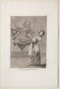 Caprichos: Dont Scream Stupid. av Francisco de Goya