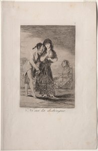 Caprichos: Selv dermed kan han ikke få henne ut av Francisco de Goya