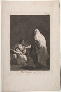 Caprichos: Here Comes the Bogieman. av Francisco de Goya