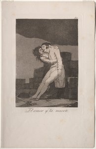 Caprichos: Kjærlighet og død. av Francisco de Goya