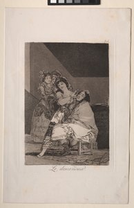Caprichos: Hun flykter ham av Francisco de Goya