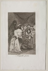 Caprichos: Svelg det, hund!. av Francisco de Goya