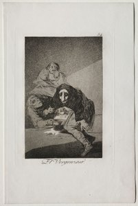 Caprichos: The Shamefaced One. av Francisco de Goya