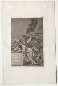Caprichos: The Sleep of Reason Produces Monsters. av Francisco de Goya