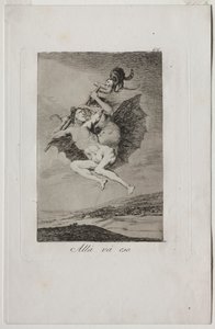 Caprichos: There It Goes. av Francisco de Goya