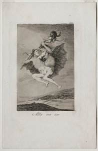 Caprichos: There It Goes.. av Francisco de Goya