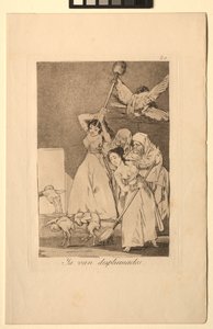 Caprichos: There They Go Plucked, dvs. fleeced. av Francisco de Goya