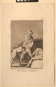 Caprichos: Til greve Palatiner eller greve av ganen. av Francisco de Goya
