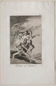 Caprichos: Hvor skal mor? av Francisco de Goya