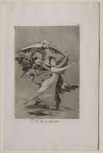 Caprichos: Du vil ikke unnslippe. av Francisco de Goya