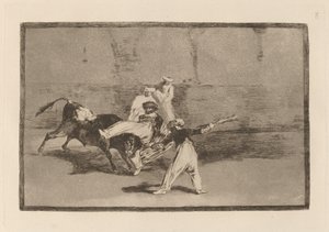 Fucking a Moor mens du er på torget (A Moor Cathed by the Bull in the Ring) av Francisco de Goya