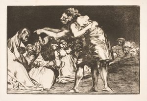 Det tåpelige ekteskapet (Hun som vil gifte seg går aldri glipp av en mulighet til å fortelle om dette) av Francisco de Goya