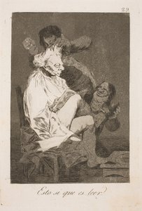 Dette kalles lesing av Francisco de Goya