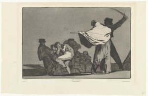 Den soldaten! Que Guerrero! (Quel guerrier) (tittel på objekt) Disperate Conocido (Den kjente dårskapen) Los Disparates (The follies) (serietittel) Los Proverbios (Ordspråkene) (serietittel) av Francisco de Goya