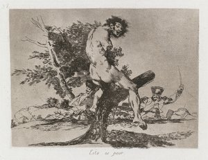 Krigskatastrofer: Pl. 37, Dette er verre, 1810-1813. av Francisco de Goya