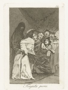 svelge, hund Tragala perro Los Caprichos (serietittel) av Francisco de Goya