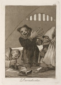 små alver Hobnisser. Fra Los Caprichos, 1797-1798 av Francisco de Goya