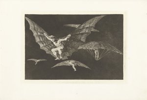 En måte å fly på Mono de volar Los Disparates (The follies) (serietittel) Los Proverbios (Ordspråkene) (serietittel) av Francisco de Goya