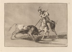 El Cid Campeador som spearing another bull (The Cid Campeador Spearing Another Bull) av Francisco de Goya