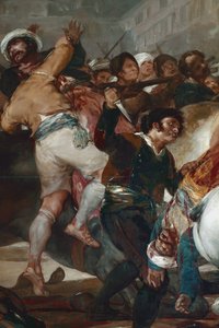 The Two of May (2. mai) eller Anklagen om mamelukkene. Detalj (olje på lerret av Francisco de Goya