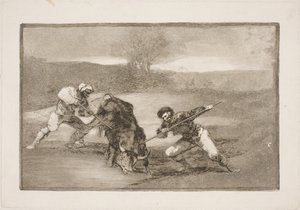 En annen måte å jakte på til fots av Francisco de Goya