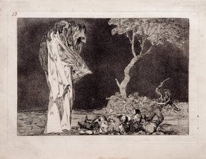 Fearful Folly fra serien Los Disparates Follies, 1815-1819 av Francisco de Goya