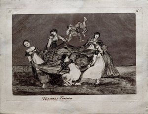 Feminine Folly fra serien Los Disparates Follies, 1815-1819 av Francisco de Goya
