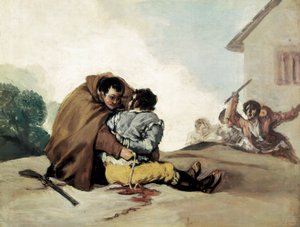 Friar Pedro Binds El Maragato with a Rope, maleri av Francisco de Goya av Francisco de Goya