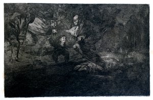 Gravferdsgåte, 1819-1823 av Francisco de Goya