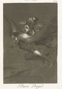 Goede reis Buen Viage (tittel på objekt) Los Caprichos (serietittel) av Francisco de Goya