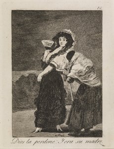 Gud tilgi henne: Tiggeren var moren hennes av Francisco de Goya