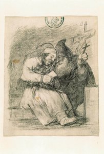 Han hjelper ham å dø godt av Francisco de Goya