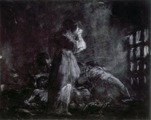Interiøret i et fengsel av Francisco de Goya