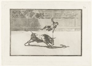 Juanito Apiñani på arenaen i Madrid Letthet og dristig av Juanito Apiñani i Madrid Tyrefekting (serietittel) Stierenvechten (serietittel) av Francisco de Goya