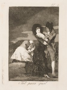 En kråke vil søke en kompis av Francisco de Goya