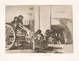 Kjørt på vogn til kirkegården (64) av Francisco de Goya