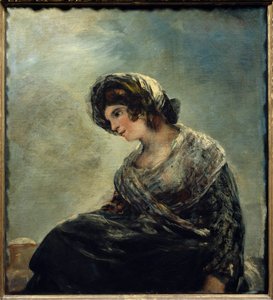 The Dairy of Bordeaux Maleri av Francisco De Goya (1746-1828) 1827. Dim. 0,74 x 0,68 m. Madrid. Musee Du Prado - Melkejenta i Bordeaux. Maleri Francisco de Goya (1746-1828) 1827. 0,74 x 0,68 m. Engmuseet, Madrid av Francisco de Goya