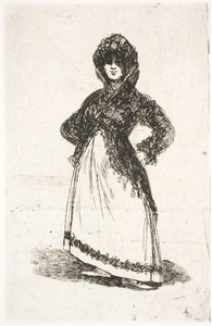 Maja, stående av Francisco de Goya