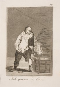 Og de brenner huset hans av Francisco de Goya