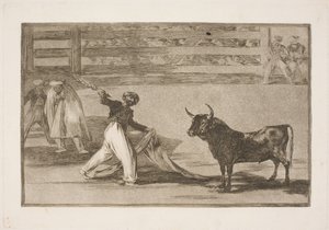 Opprinnelsen til harpunene eller banderillaene av Francisco de Goya