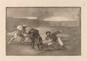 En annen måte å jakte på til fots av Francisco de Goya