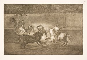 The Death of Pepe Illo (tredje komposisjon) av Francisco de Goya