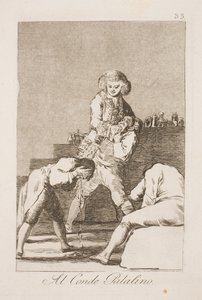grev Palatine. Utenriksminister Urquijo som kvakksalver av Francisco de Goya