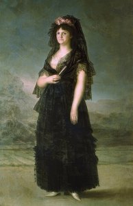 Portrett av Maria Lusia med mantilla. 1799 av Francisco de Goya