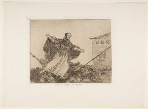 Måtte snoren knekke, Plate 77 fra Los Desastres de la Guerra (Krigens katastrofer), etter 1814-15, publisert 1863 (etsing, akvatint eller lavis og tørrnål) av Francisco de Goya