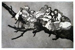 Latterlig drøm, 1819-1823 av Francisco de Goya
