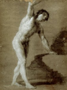 Tegneskole, ca. 1790 (kulltegning på grått papir) av Francisco de Goya