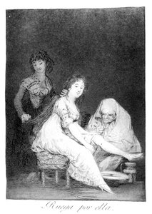 Hun ber for henne, 1799 av Francisco de Goya