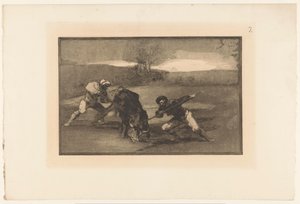 Oksejakt til fots Otro modo de cazar á pai Tyrekamp (serietittel) La Taureaumachie (serietittel) La Tauromaquia (serietittel) av Francisco de Goya