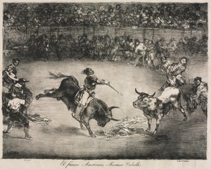 The Bulls of Bordeaux: The Famous American, Mariano Ceballos av Francisco de Goya
